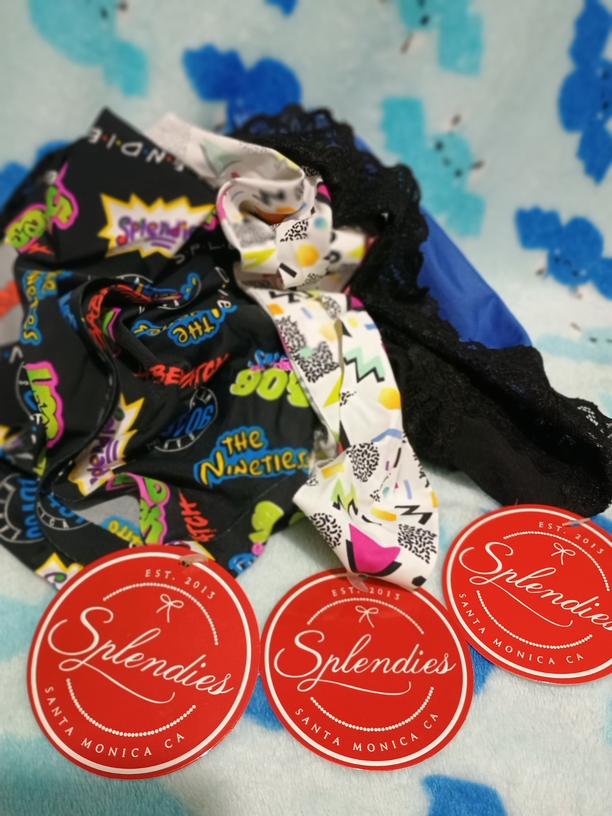 Splendies Lace Stretch Cotton Blend Womens 3X Lot Of 3 Panties Underwear New