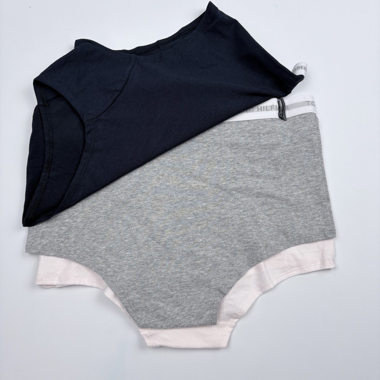 Tommy Hilfiger Women’s Logo Cotton Boy Shorts Panties Gray Navy Pink 3-pack