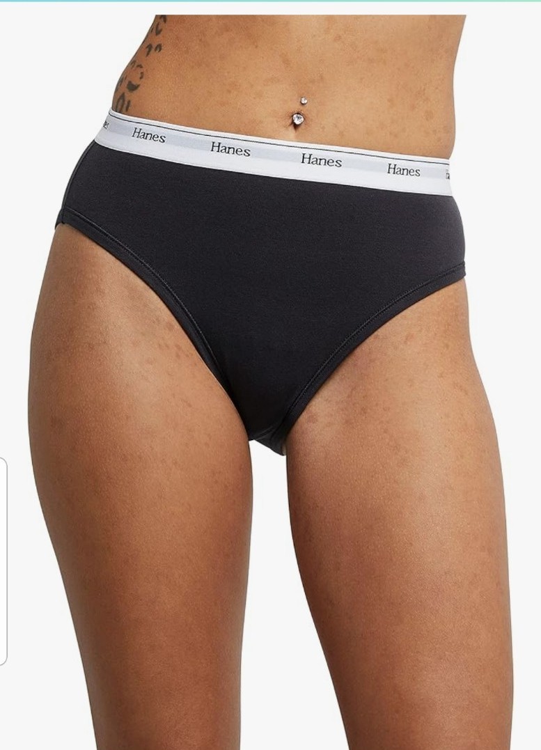 4 Pair Hanes Solid Multi HiRise HiLeg Panties XL 8 Cotton Comfort New Open Pckg
