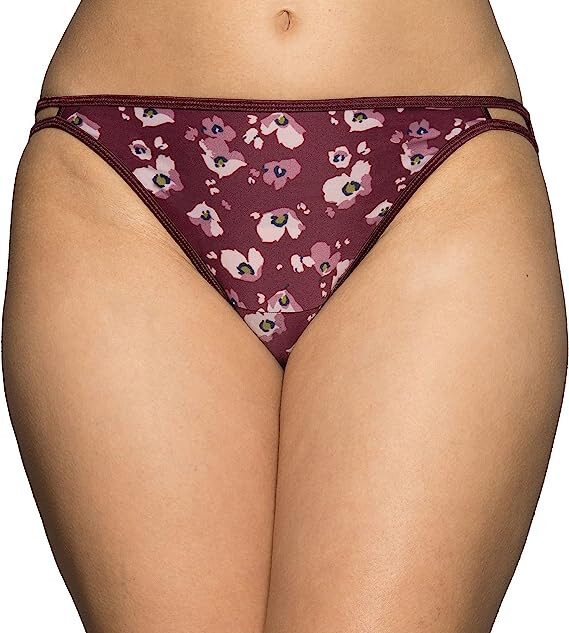 4 pack VANITY FAIR String Bikini ILLUMINATION 18108 mixed prints PANTY – 6 / M