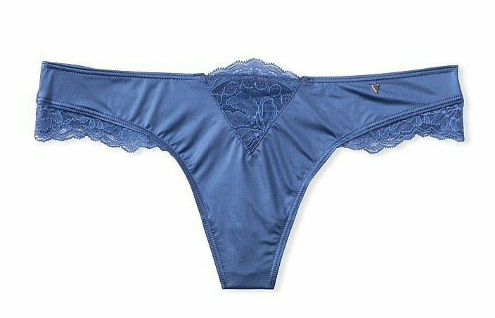 VICTORIAS SECRET MICRO LACE INSERT THONG PANTY LOW RISE FLORAL LACE S M L XL NWT