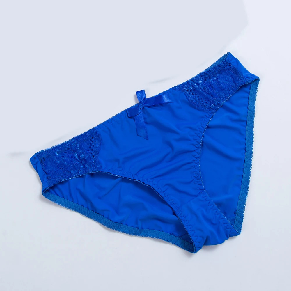 Solid Seamless Panty Set Invisible Low Waist Briefs Underwear Women 2PCS Set
