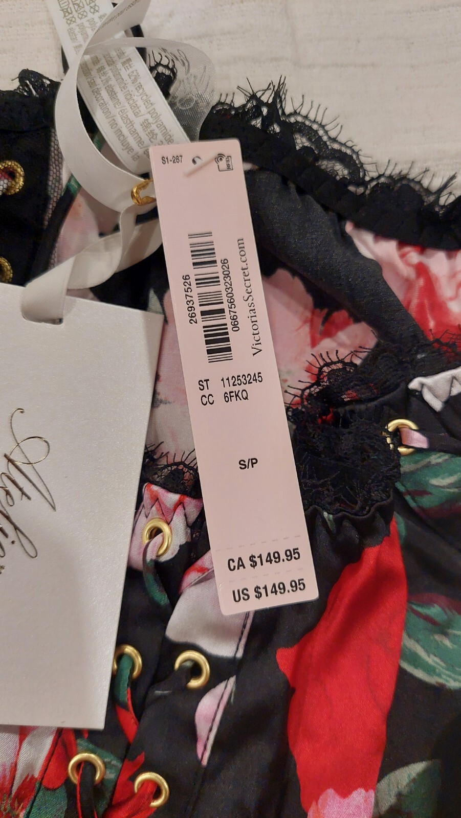 $150 VICTORIA’S SECRET ATELIER SILK LACE TRIM HIGH WAIST BRIEF PANTY S NEW W/T