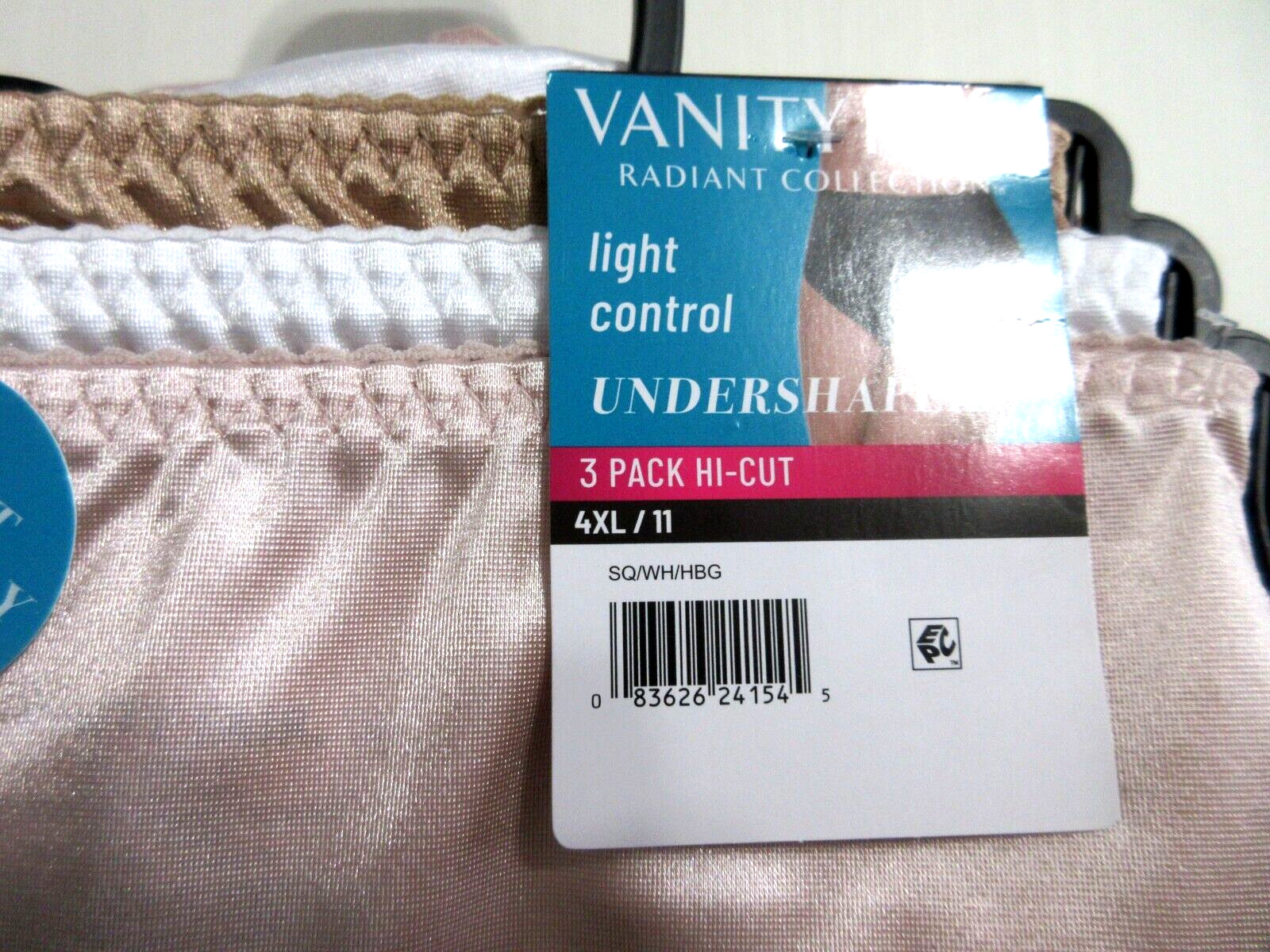 Vanity Fair Radiant 3-Pair HI-CUT Brief Panties Nylon multi women plus ~ 4X/11