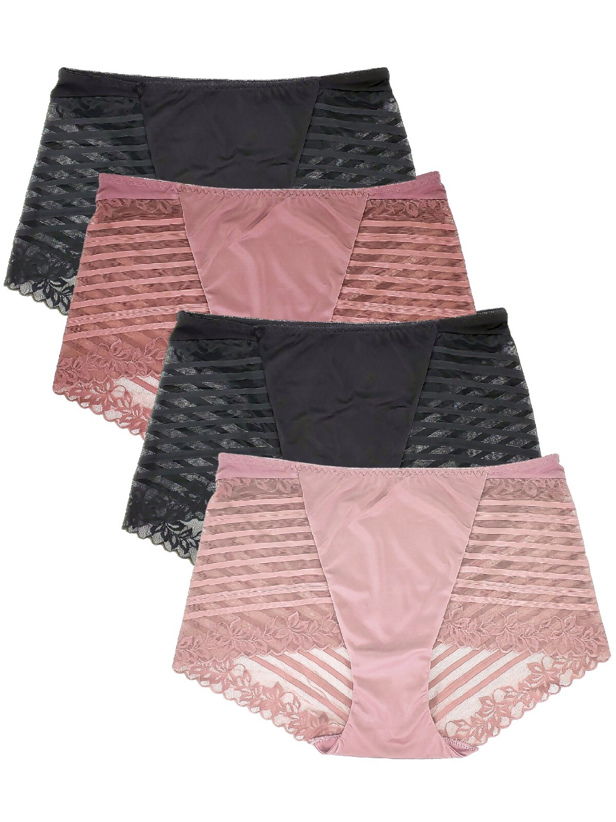 B2BODY Lace Boy Shorts Women’s Sexy Panties Small to Plus Size Multi-Pack