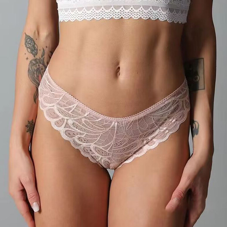 5 Pack Lot Sexy Womens Lace Sheer See Through Panties Thongs Underwear Lingeries