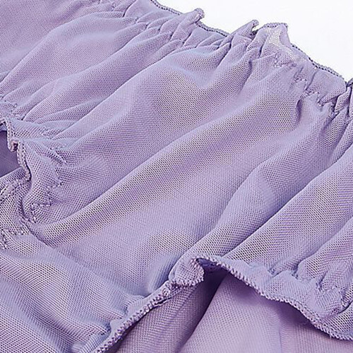 Lot 7 Pcs Ladies Womens Sexy Panties Sheer Mesh Underwear Low Waist Ruffle Brief
