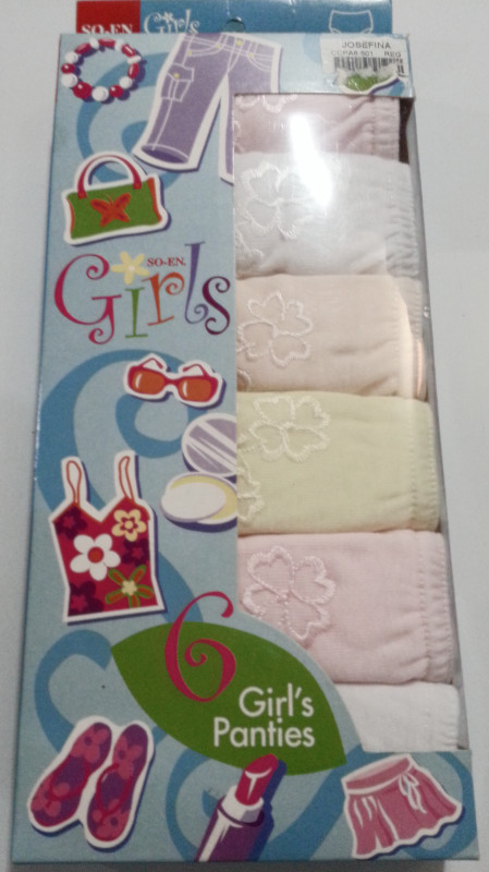 So-En (SOEN) Josefina Original Philippines Girls Panties Size S 21-23in 6-Pack