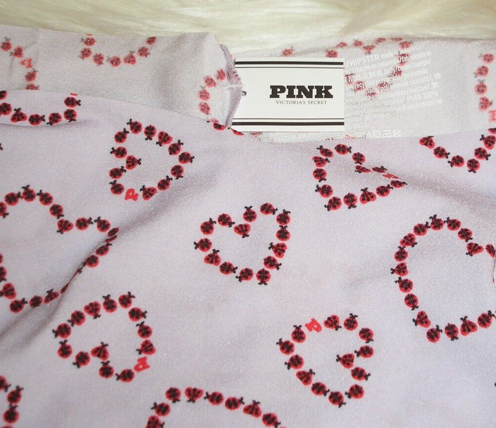 Victoria’s Secret Heart Print Hiphugger Hipster Panties Lingerie, Large Gift