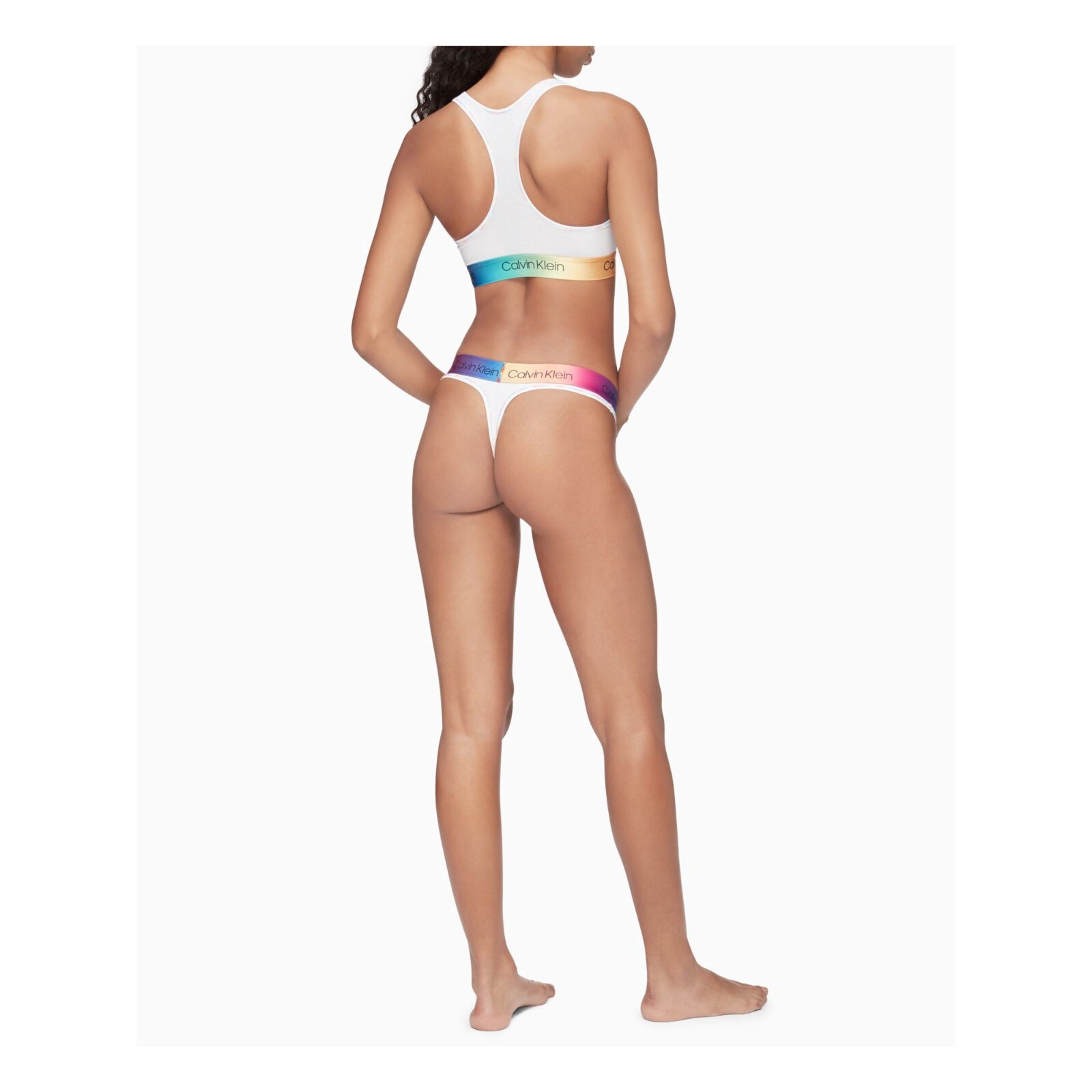 Calvin Klein Modern Cotton Pride Collection Thong Panty White Women’s S