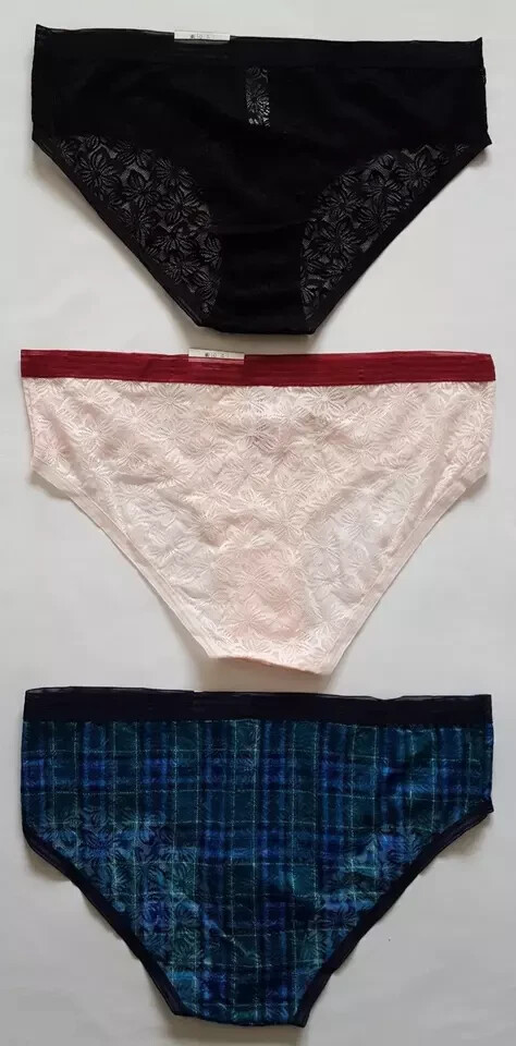 No Boundaries Cheeky Panties Allover Lace Size XXL(19) Multicolor (LOT OF 6)