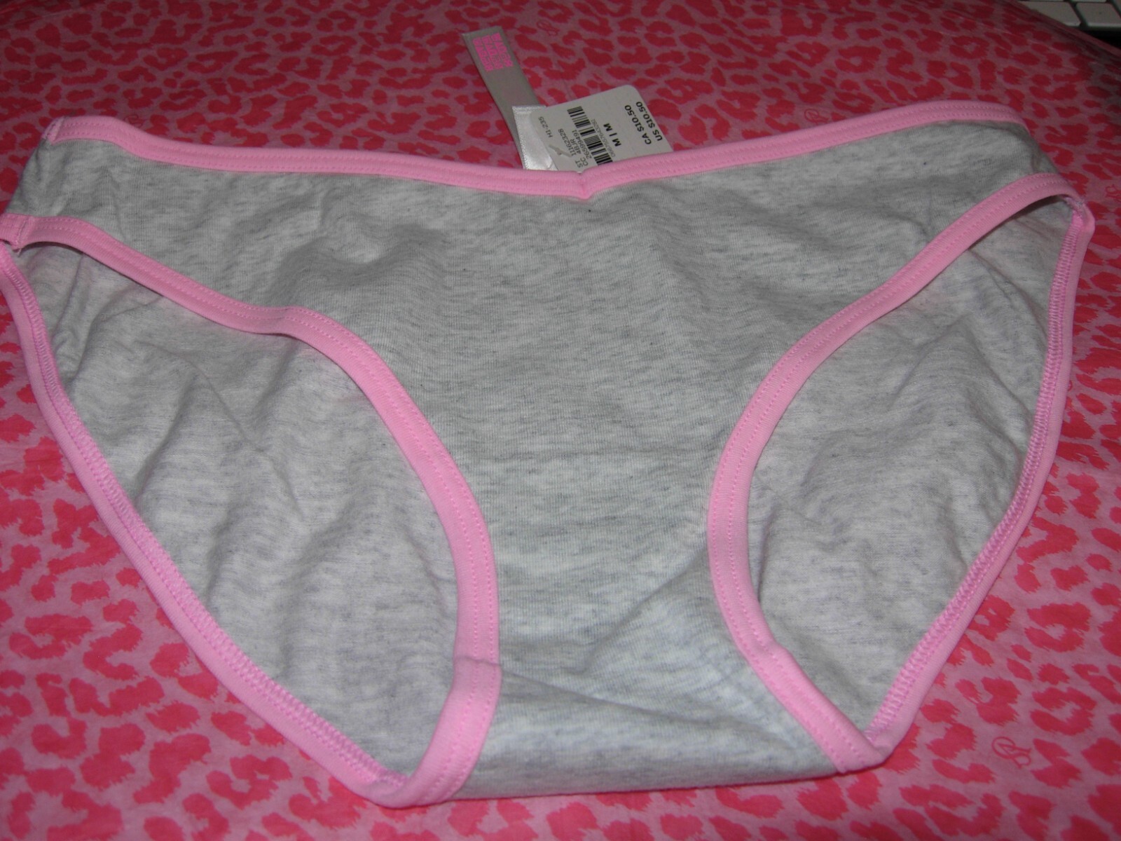Victoria’s Secret PINK Bikini V-Cut Rare Heather Stone Logo Graphic on Rear H2F
