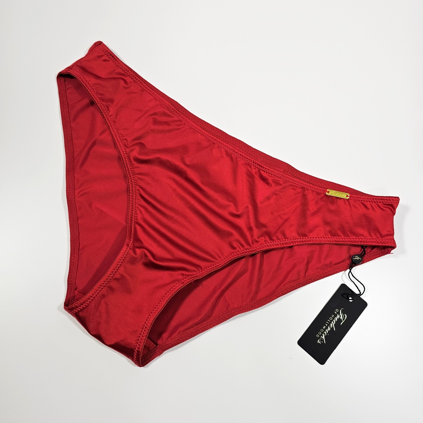 Frederick’s of Hollywood Hipster Silky Liquid Satin Panties, Red