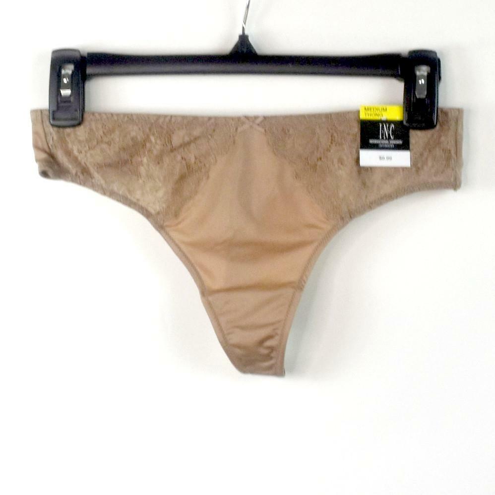 INC International Smooth Lace Trim Thong Panty Choose Size & Color New