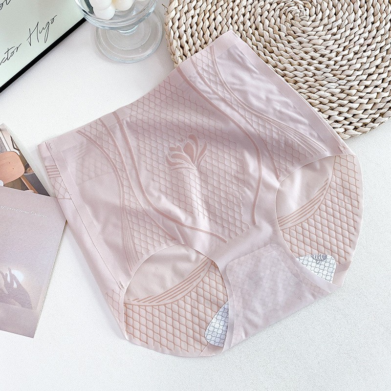High Waisted Tummy Control Knickers for Women Antibacterial Ice Silk Knickers
