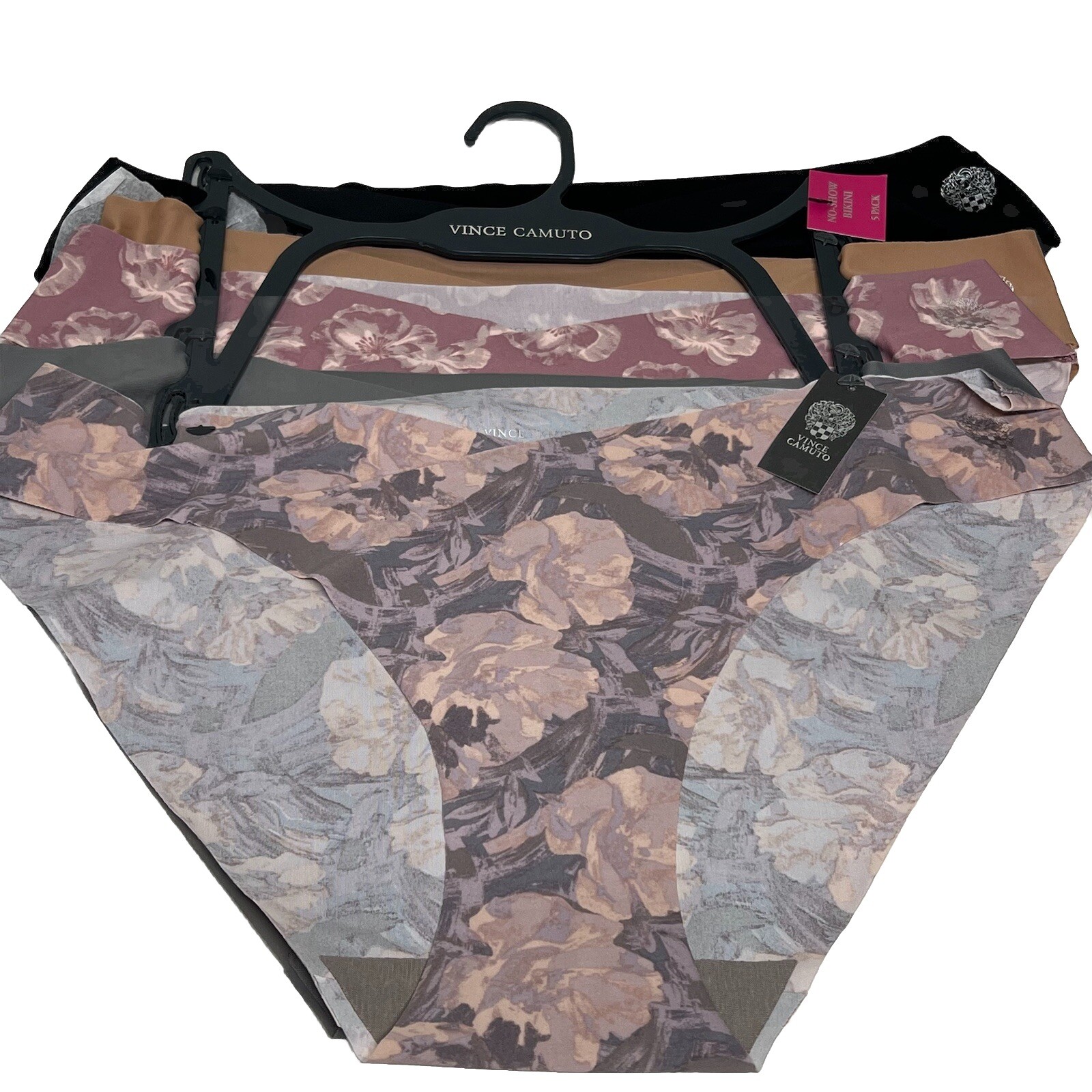Vince Camuto Women’s No-Show Bikini 5- Pack Size XL Panties NWT