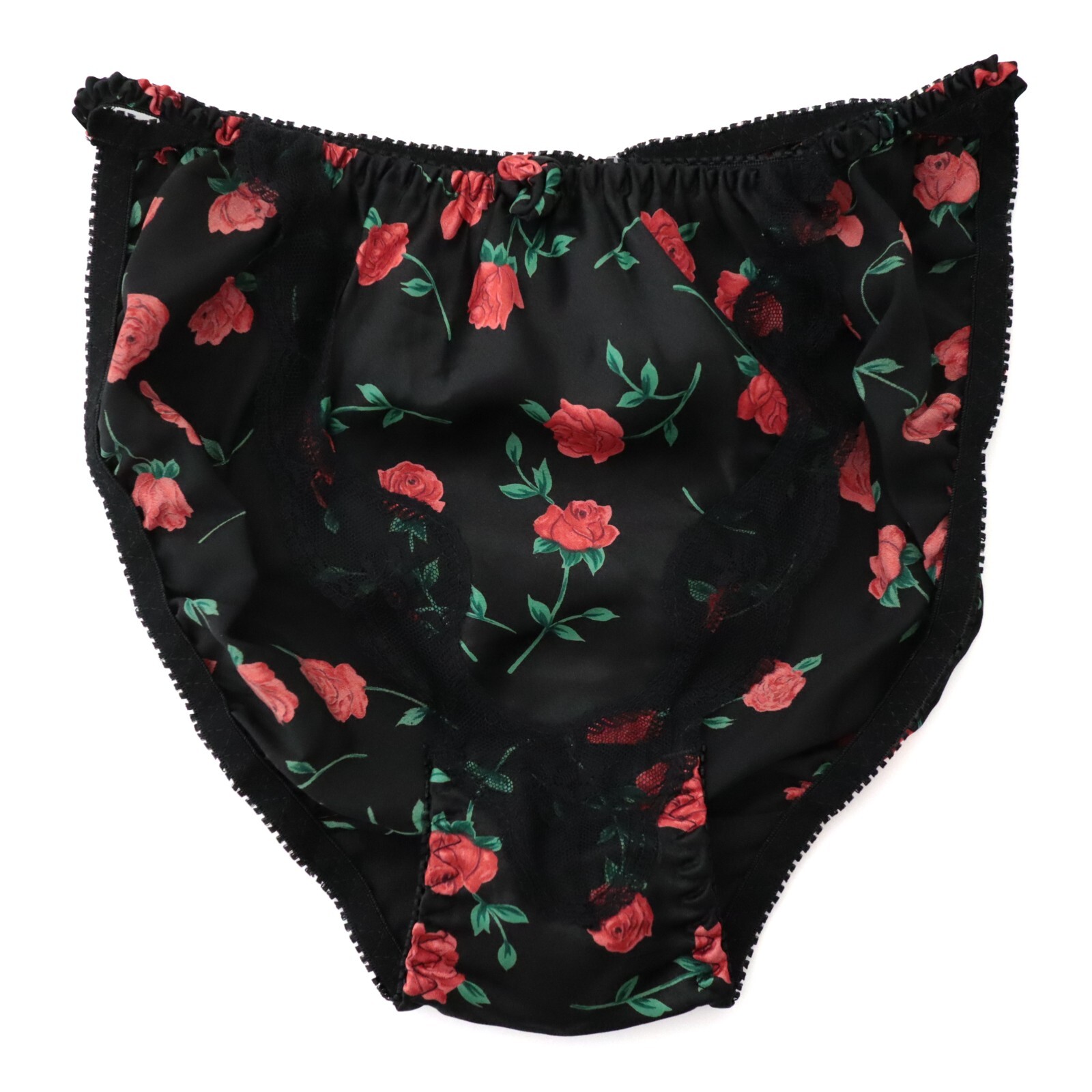 2 NEW VTG 90s Y2K Floral Polyester Satin String Bikini Panty Lot SMALL