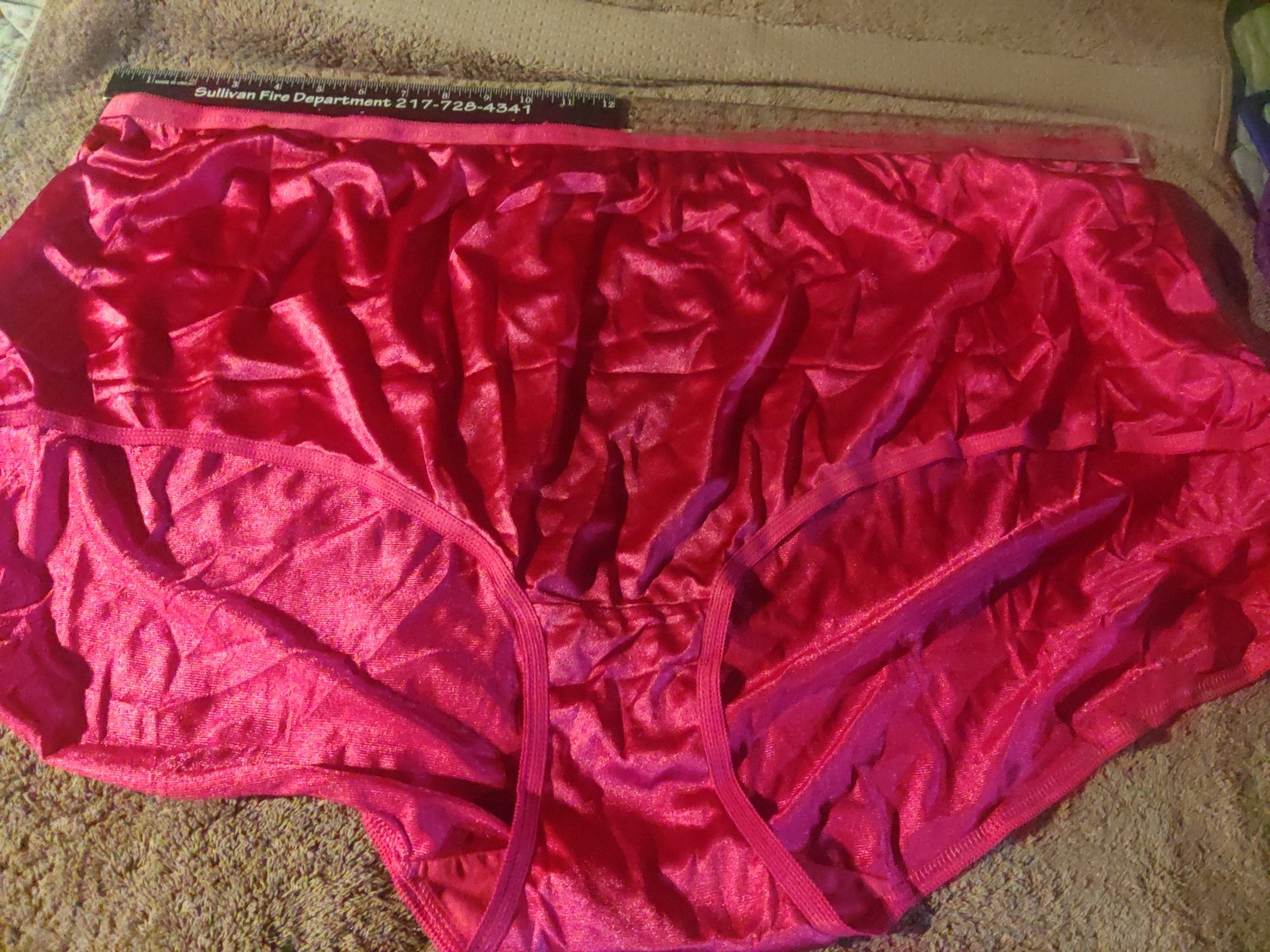 NEW SZ 16 COMFORT CHOICE Red Rose 100% SILKY NYLON BRIEF PANTIES