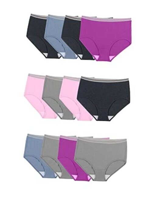 Women’s Eversoft Cotton Underwear 7 Brief – Assorted Color Heathers