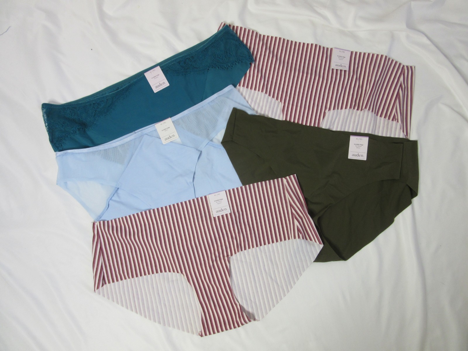 Auden Lot of 5 Panties Underwear Women’s Thong Assortment Variety Size XL 16 NWT