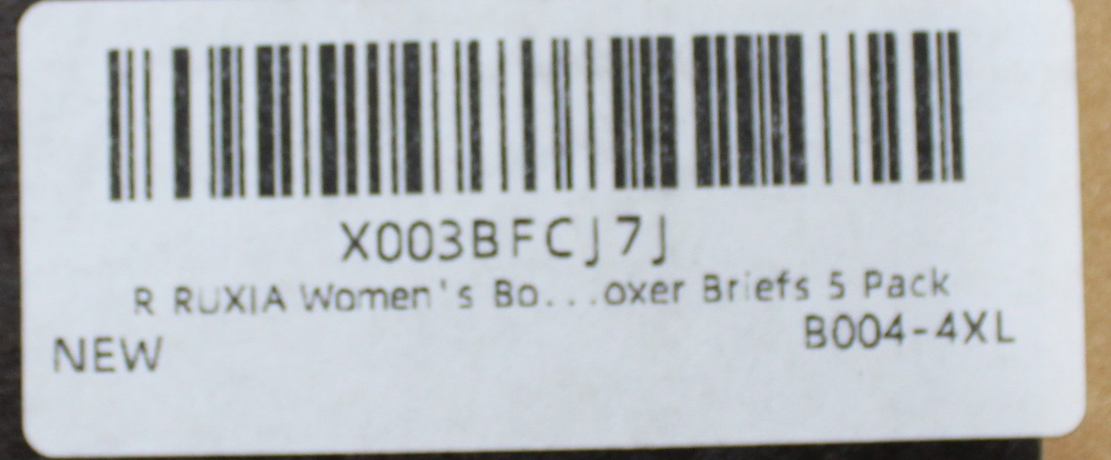 Ruxia Women’s Seamless Nylon Stretch Boxer Briefs DH3 Multicolor 4XL NWT