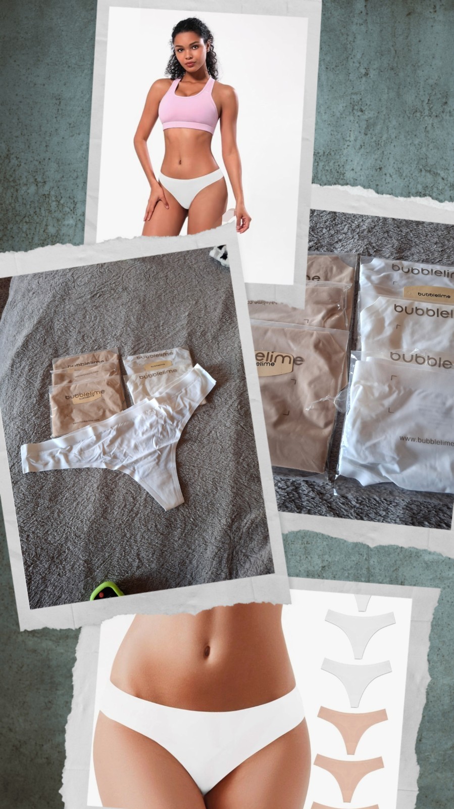 6pc BUBBLELIME Women’s Thongs Panties Low Rise No Show Breathable Underwear XL