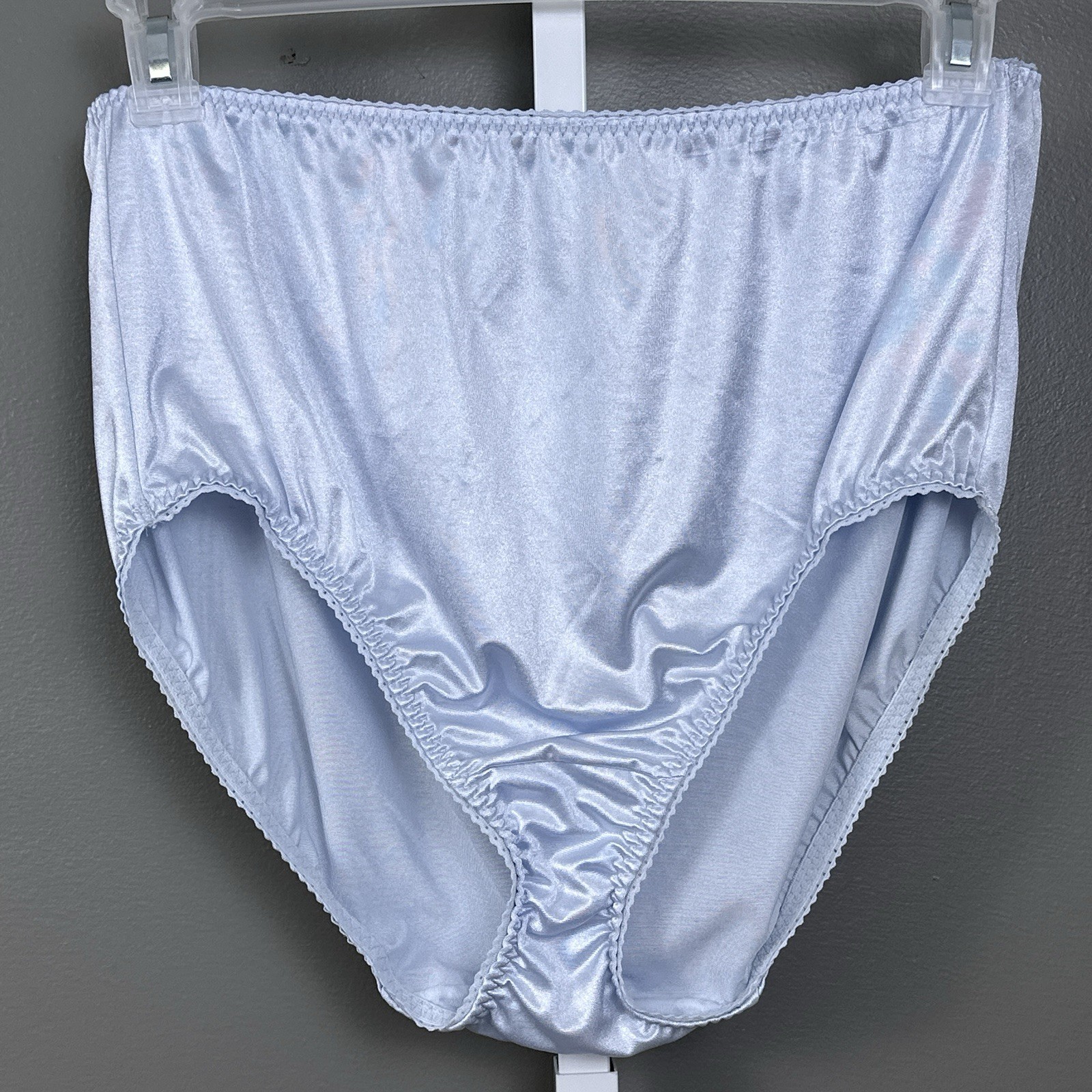 Vanity Fair Shiny Nylon Control Support Panty Size 11 4XL Icy Blue 40301 Silky