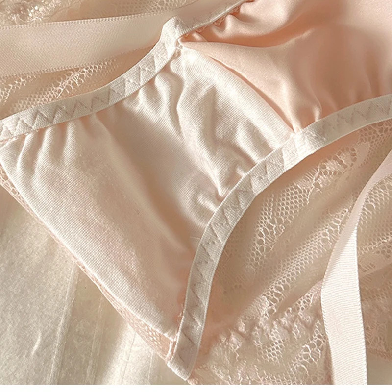 Low Rise Satin Lace Panties Bow Detail Women Soft Stretch Breathable Fit