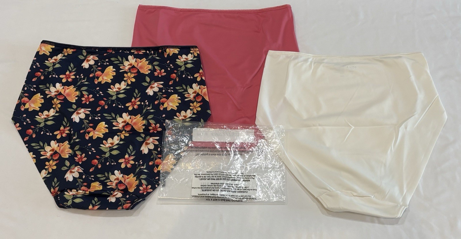 3 – SOMA LARGE VANISHING TUMMY HIGH LEG BRIEF PANTY RADIANT BLOOMS SET 3 NEW NIP