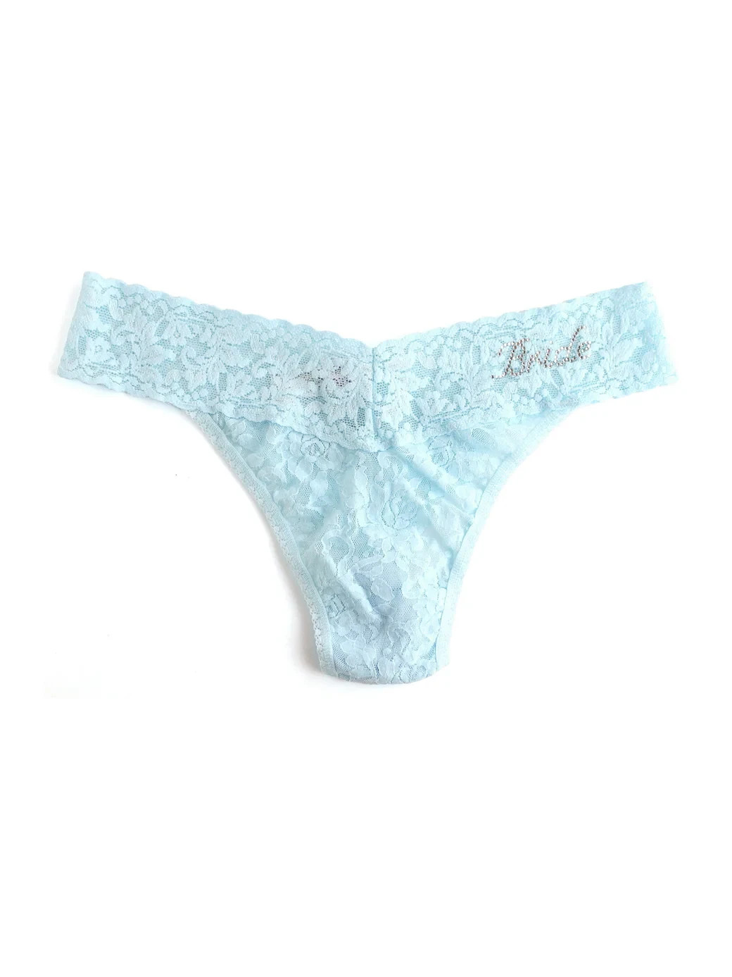 Hanky Panky ‘Bride’ Crystal Signature Lace Original Rise Thong, One Size