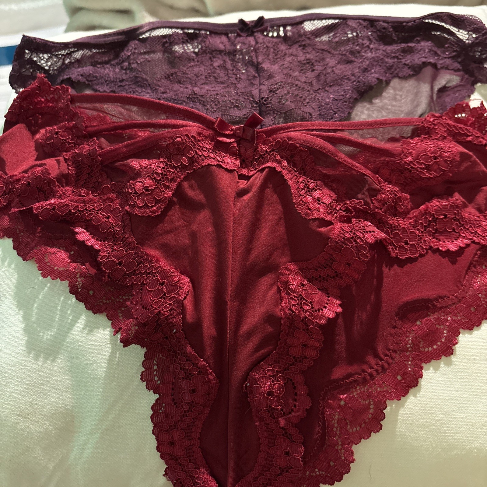 Victoria’s Secret Dream Angels Cheekini Lace Panties-M 2 Pairs New Without Tags