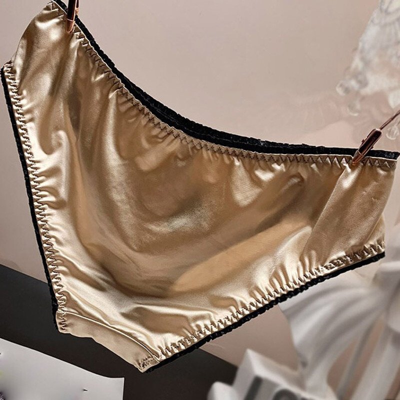 Women Girls Silky Satin Briefs Panties Underwear Sex Lingerie Low Waist Sweet