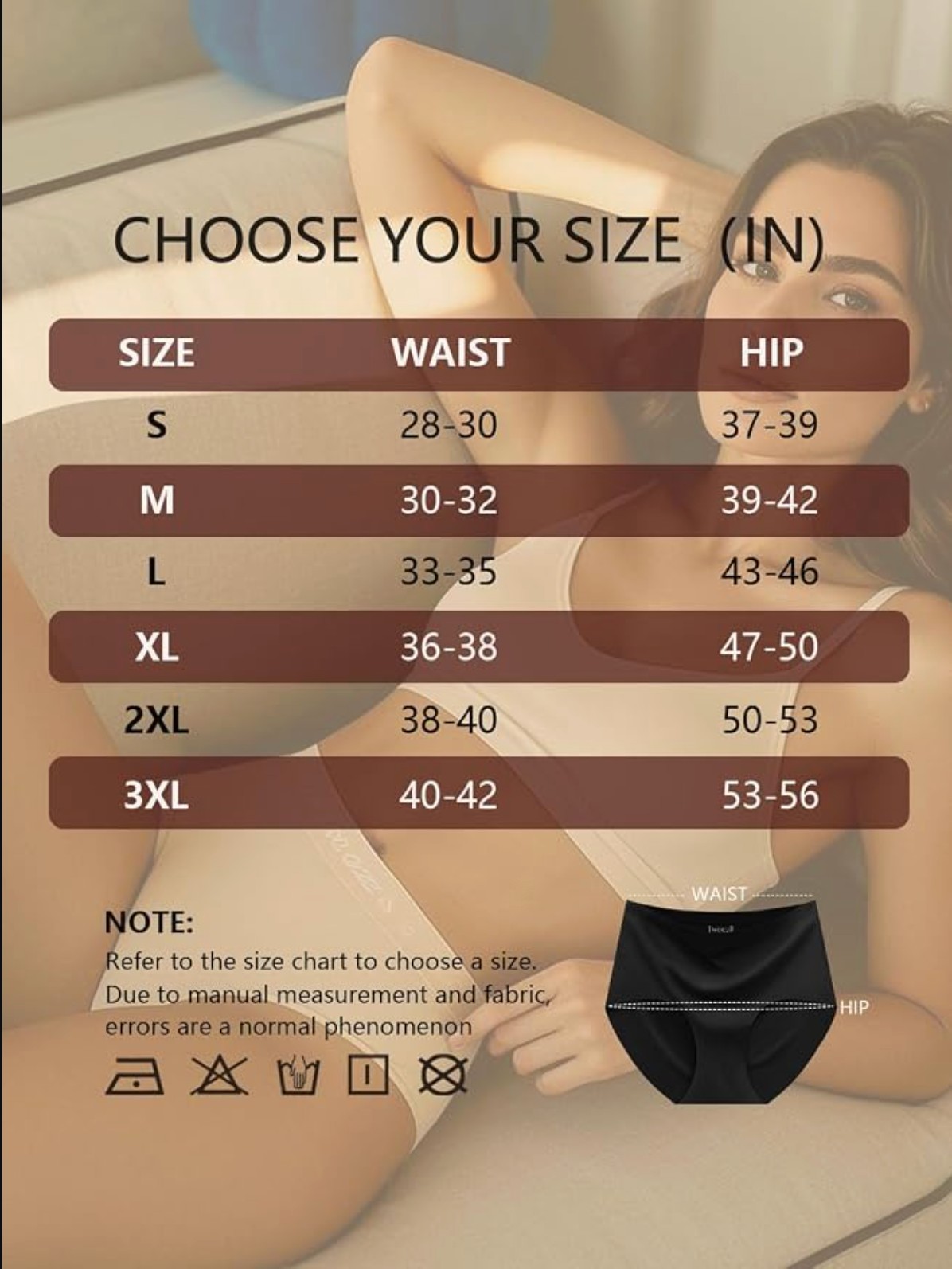 Women Seamless High Waisted No Show Briefs Soft Panties 6 Pack