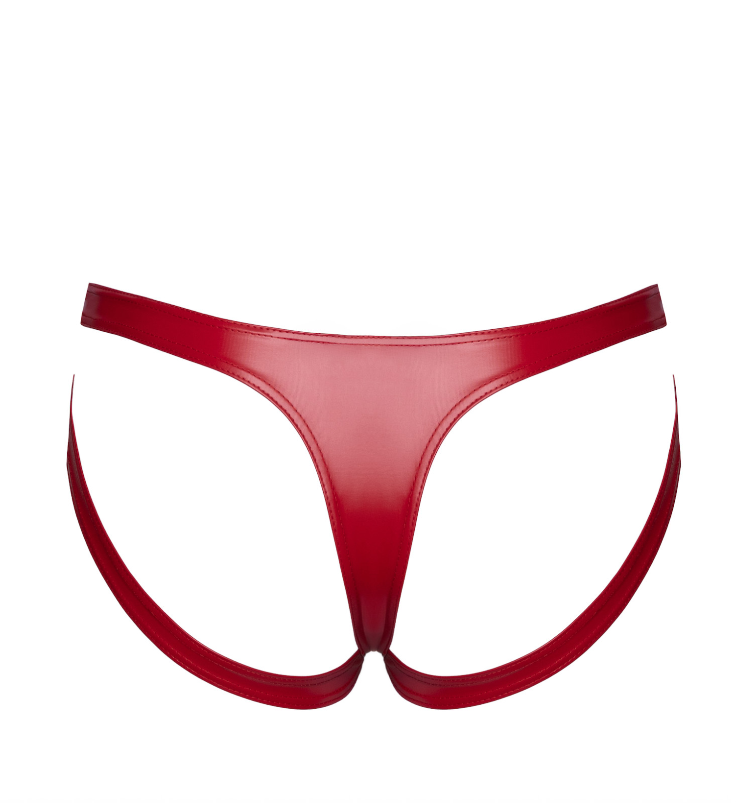 Noir Handmade F394 Troublemaker Red Wetlook Strappy Panties Sexy Lingerie Briefs