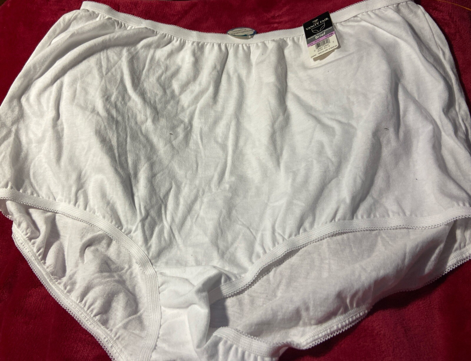 Vanity Fair Perfectly Yours Tailored Cotton Brief 15318 Star White 11 / 4XL NWT