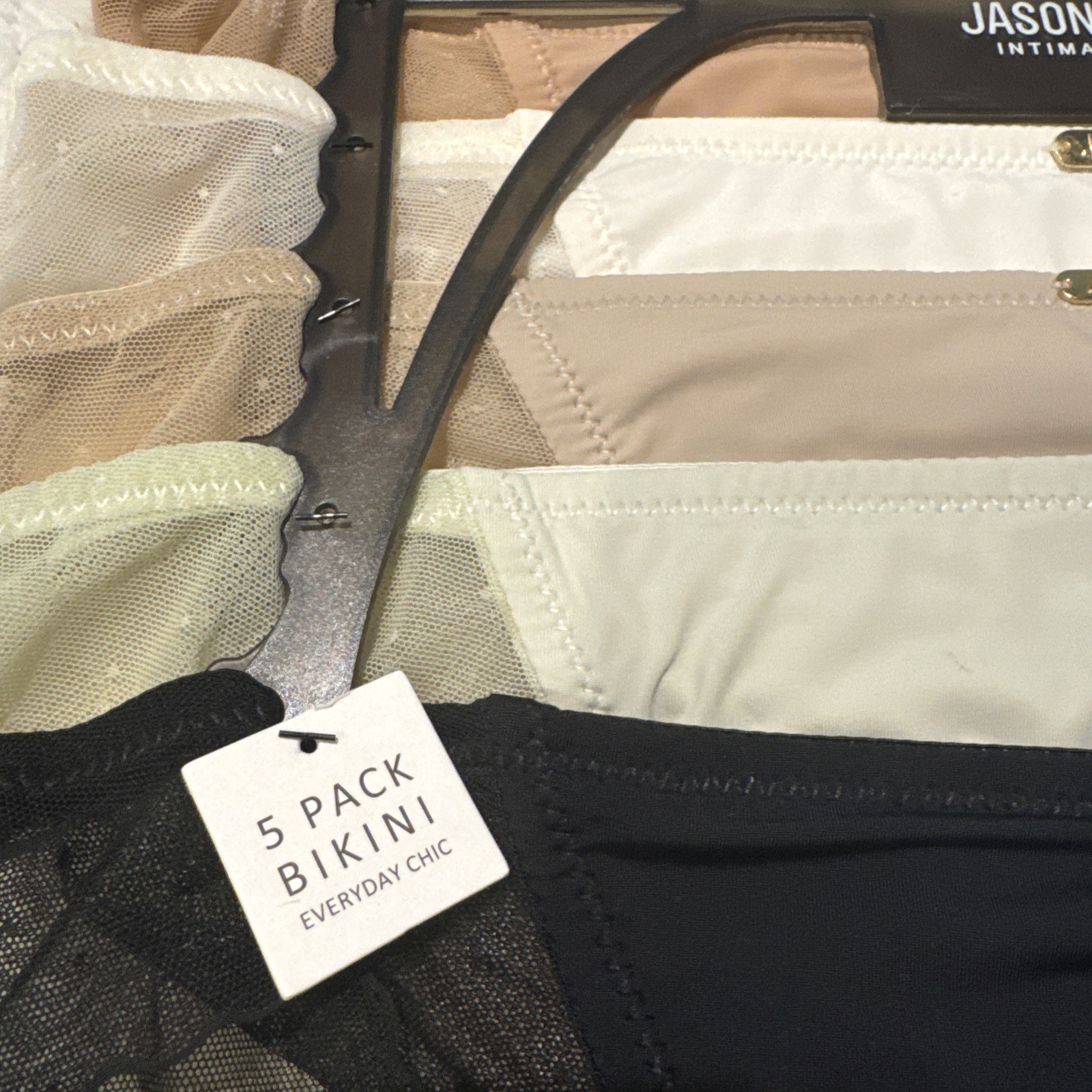 Jason Wu 5 Pack Bikini Panties Underwear Size Large Nylon Spandex