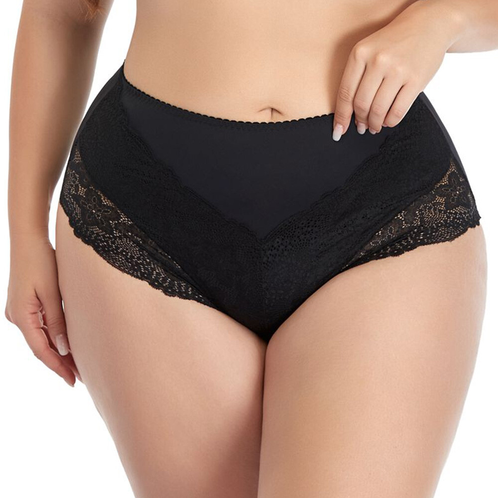 PLUS 2XL-7XL Size Womens Underwear Soft Panties Briefs Antibacterial Underpants