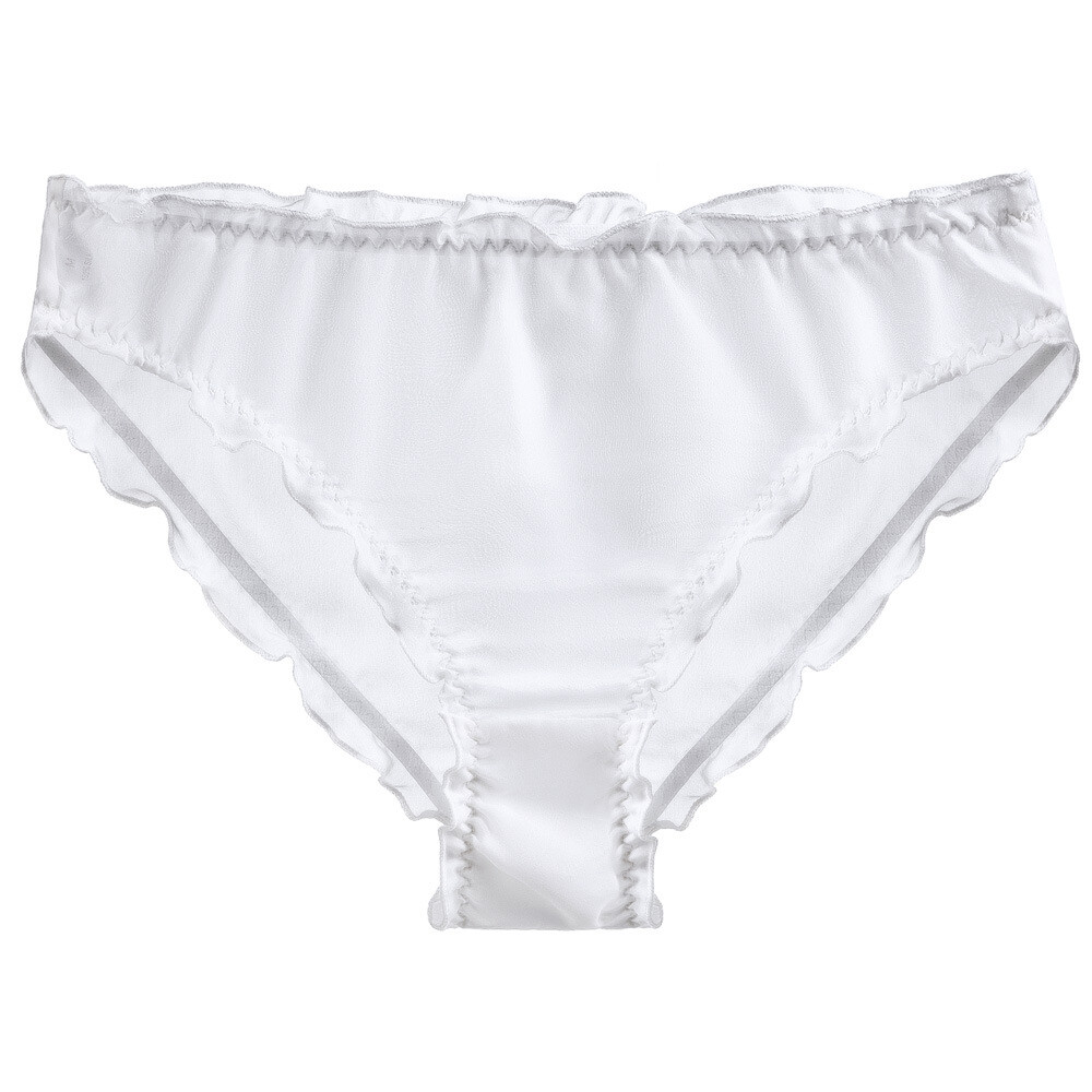 Womens Sexy See Through Ruffles Panties Lingerie Chiffon Sheer Briefs Underwear