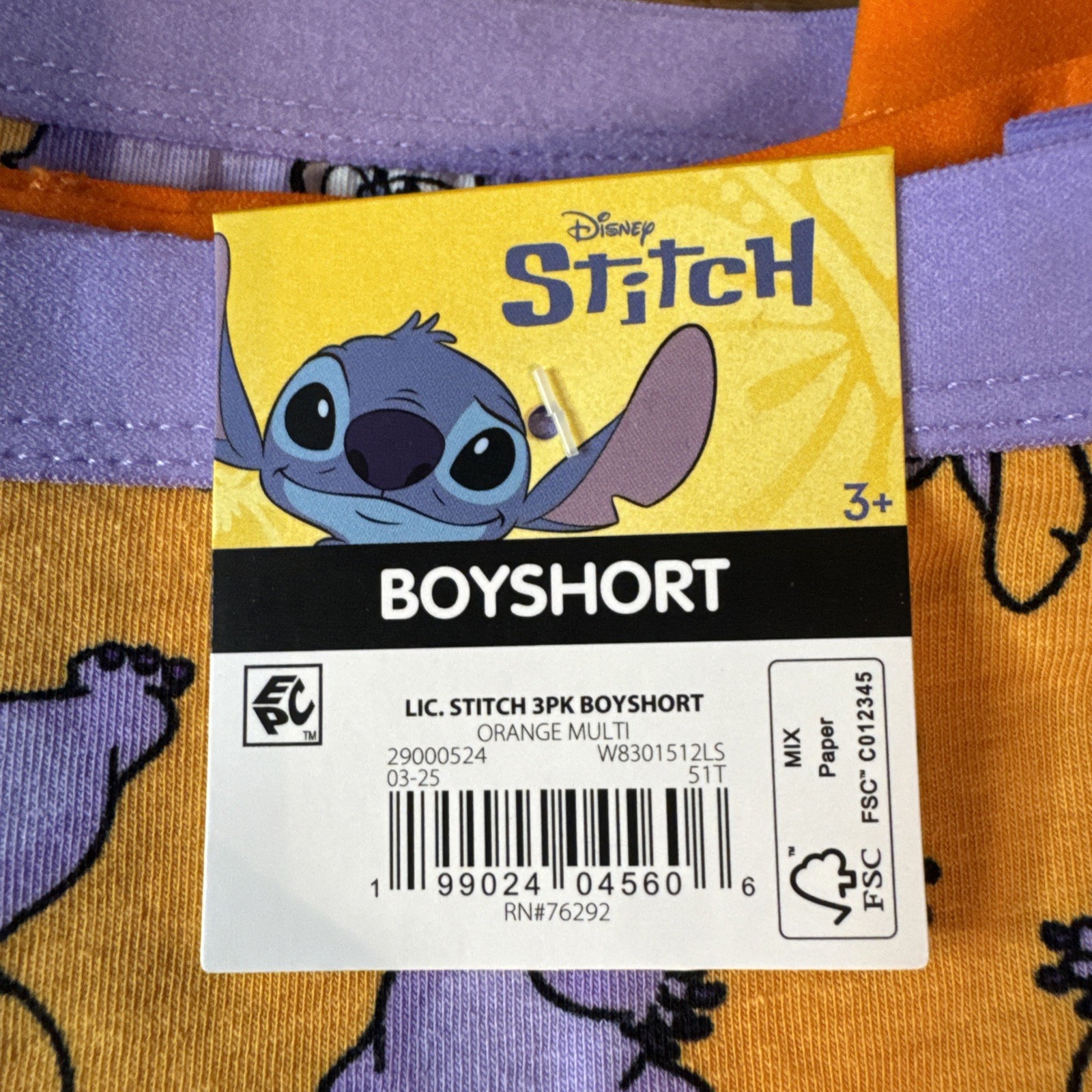 Disney Stitch Halloween 3 Pack Boyshort Panties Women’s Size L (12-14) NWT