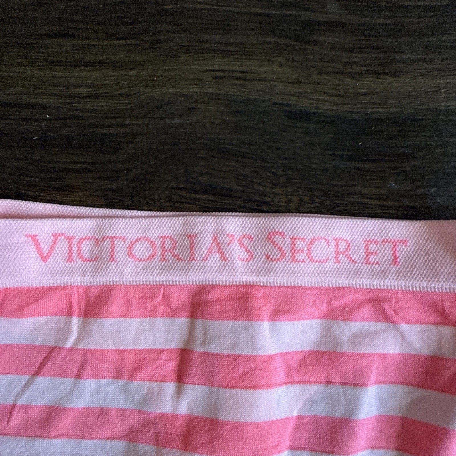 Victoria’s Secret Medium, Pink Stripe Stretch, Smooth Thong Panties