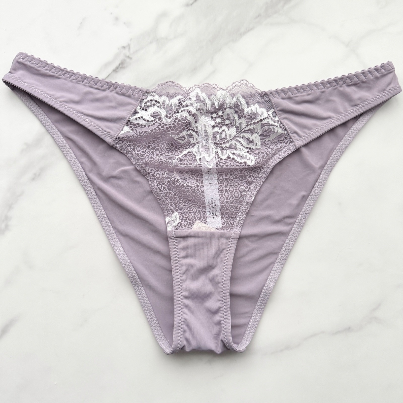 Anthropologie By Anthropologie Floral Lace Bikini Panty Lilac SZ S/XL