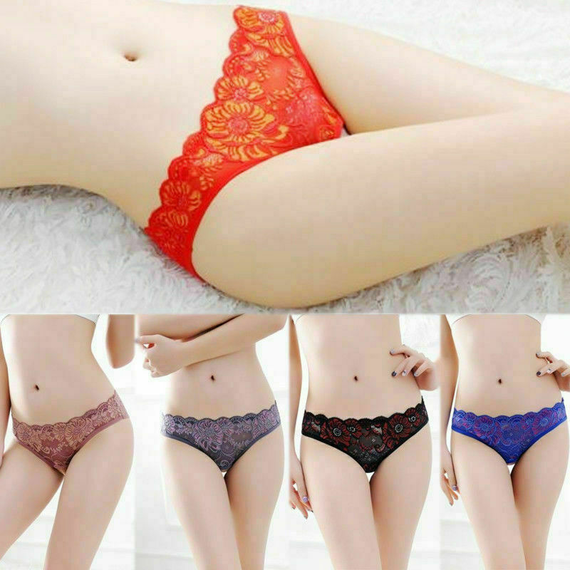 Sexy Womens Crotchles Panties Lace V-string Thongs G-string Lingerie Underwear