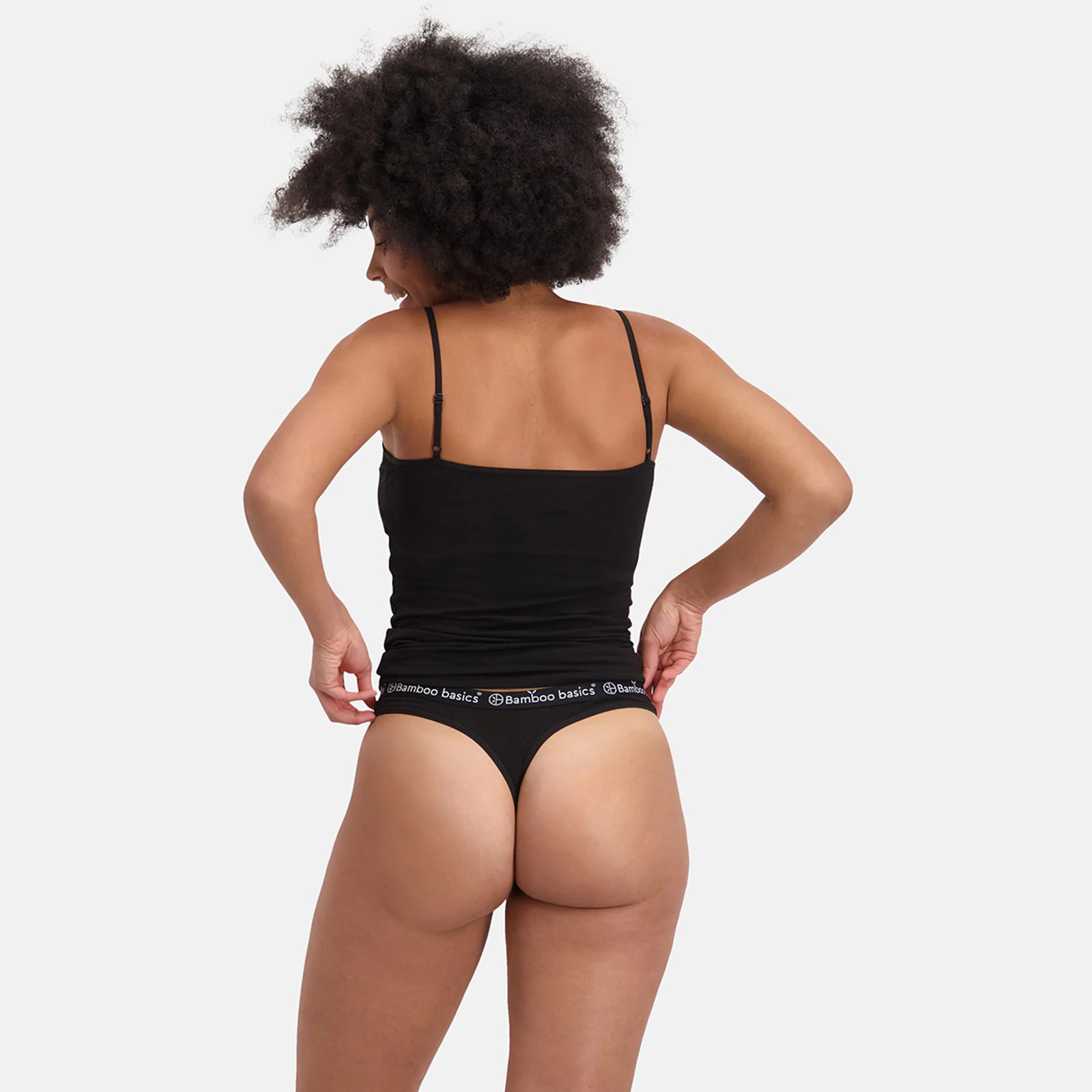 Bamboo Basics Women’s String EMMA, 6-Pack – Logo Band, Breathable, Single J…