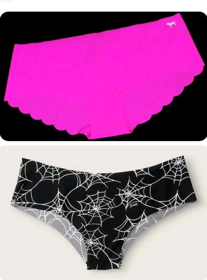 Victoria’s Secret PINK LOT OF 2 Neon Rainbow Logo Butterfly S M L XL XXL Panties