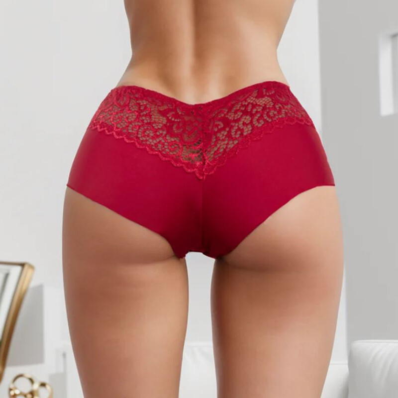 6 Pack Lot Sexy Womens Seamless Panties Boyshorts Lace Silky Underwear Lingeries
