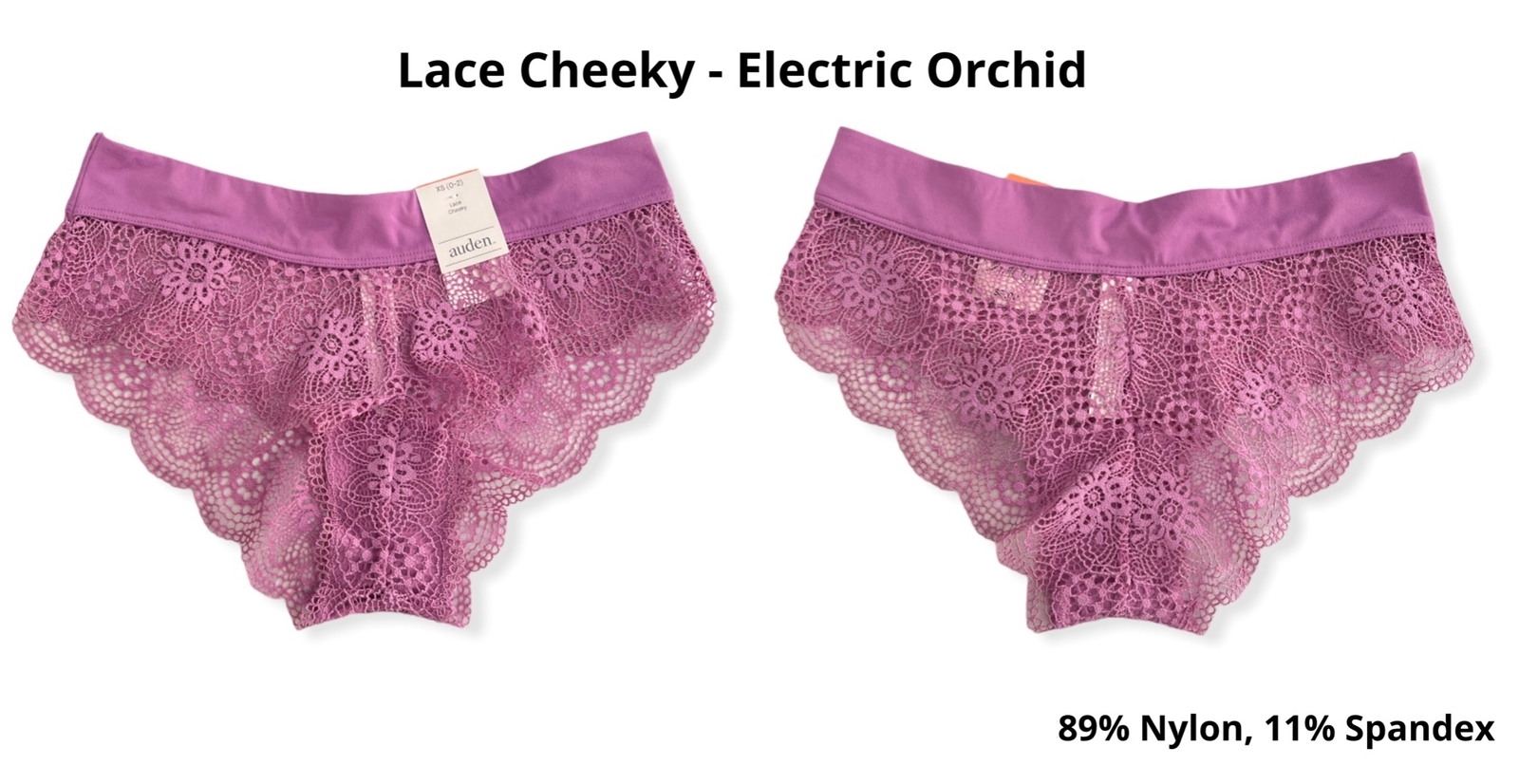 Women’s 4pk Assorted Styles & Colors Underwear – Auden – XS (0-2) – S554