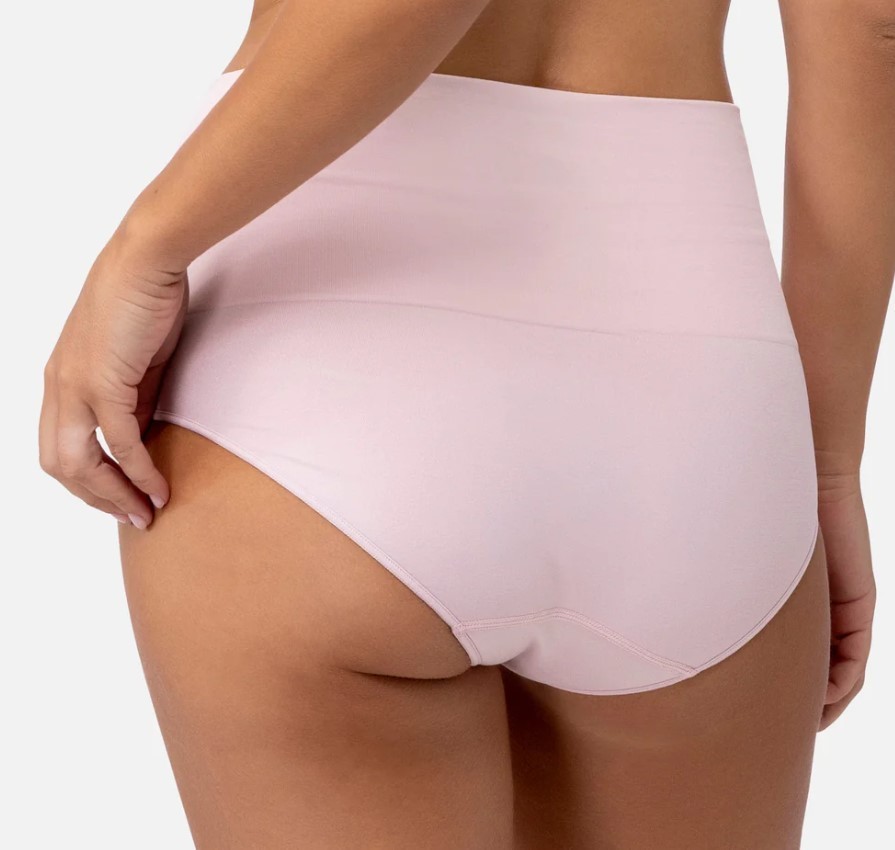 UNDEROUTFIT Smoothing at Waste Brief PinkBoo (Pale Pink) Large Style #308 NWOT