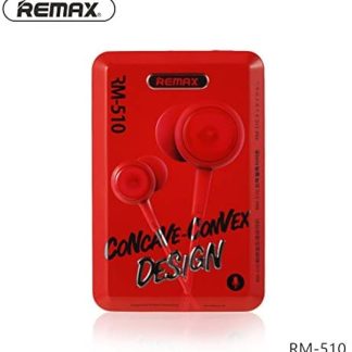 REMAX RM-510 Red Edition Earphone: 3.5mm Jack, Premium Sound, Tin Box Packaging