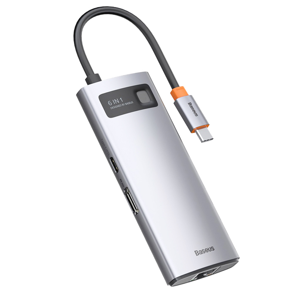 Baseus 6-in-1 Metal Gleam Series Type-C HUB Docking Station