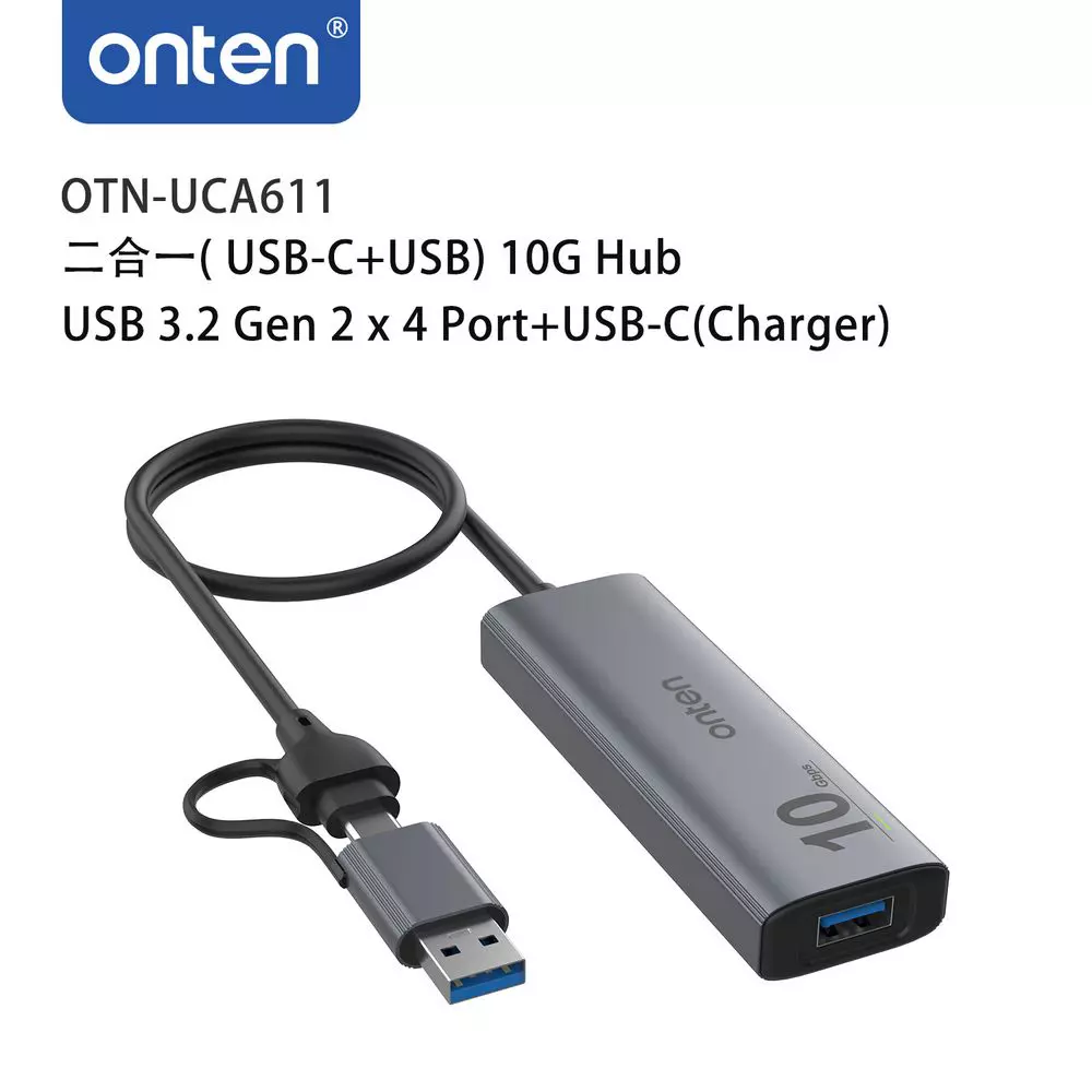 ONTEN 2 in 1 (USB-C+USB 3.0) Hub to USB2.0x3+USB3.0x1 UCA9701 - Image 2